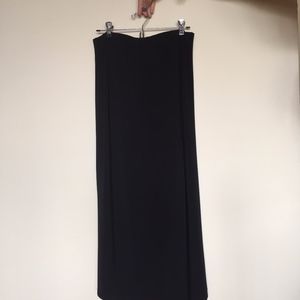 Black Long Open-Leg Skirt